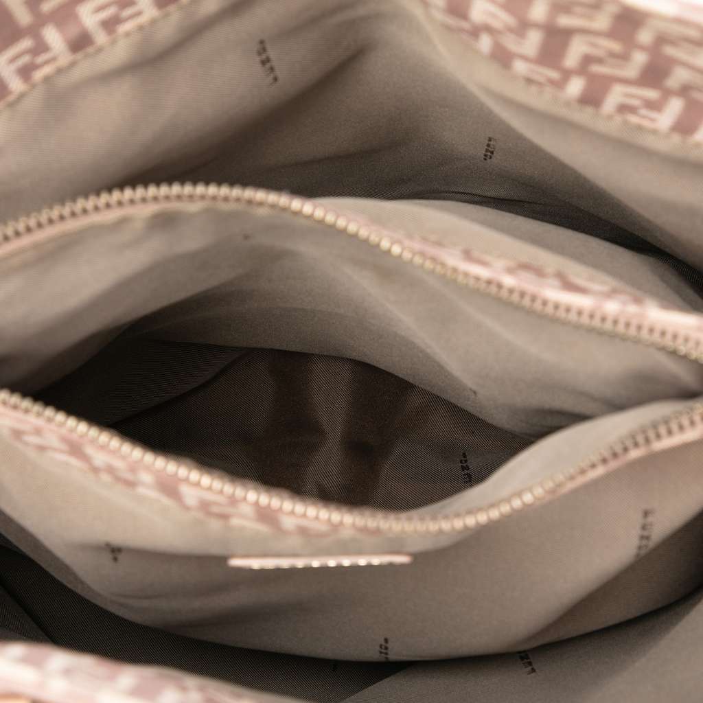 Fendi Zucchino Canvas Tote Pink Canvas Good condition - Model View