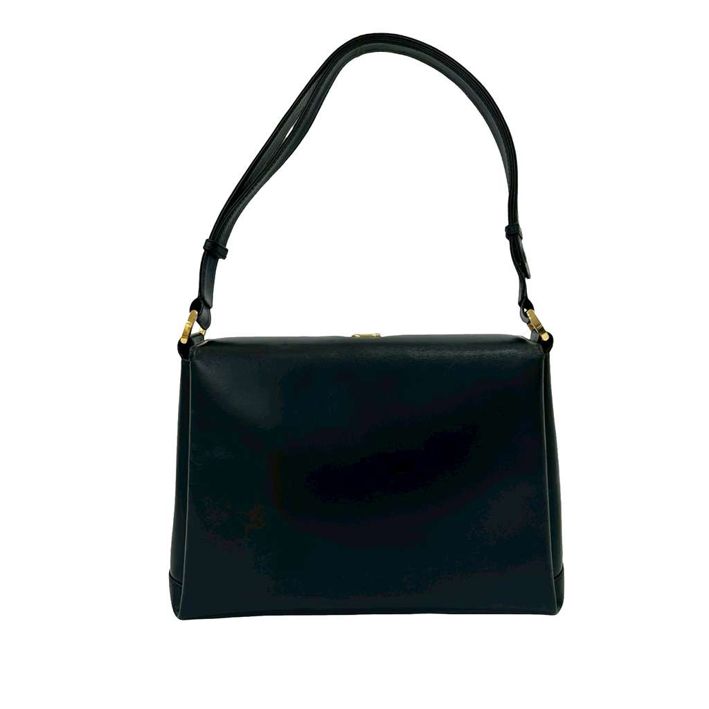 Gucci Leather Shoulder Bag Black Leather Good condition - Back View