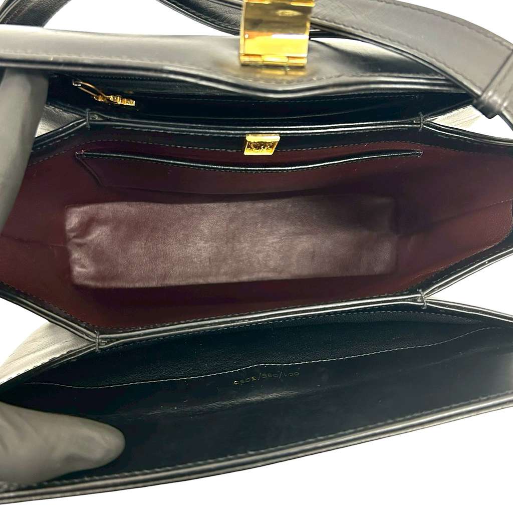 Gucci Leather Shoulder Bag Black Leather Good condition - Box View