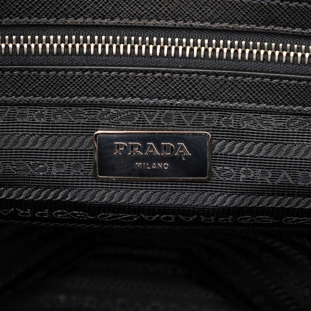Prada Saffiano Business Bag Black Leather Good condition - Box View