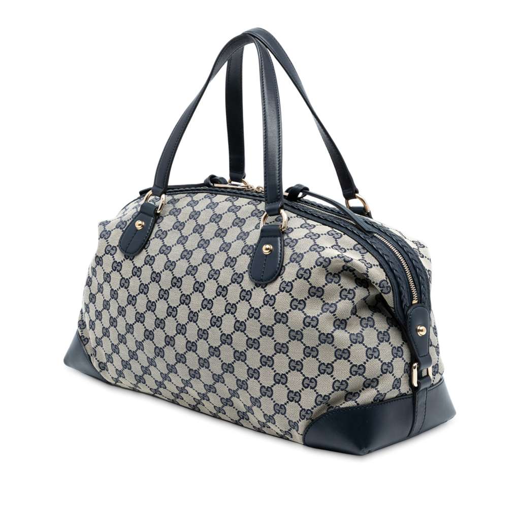 Gucci GG Canvas Brick Lane Satchel Brown Canvas Good condition - Back View