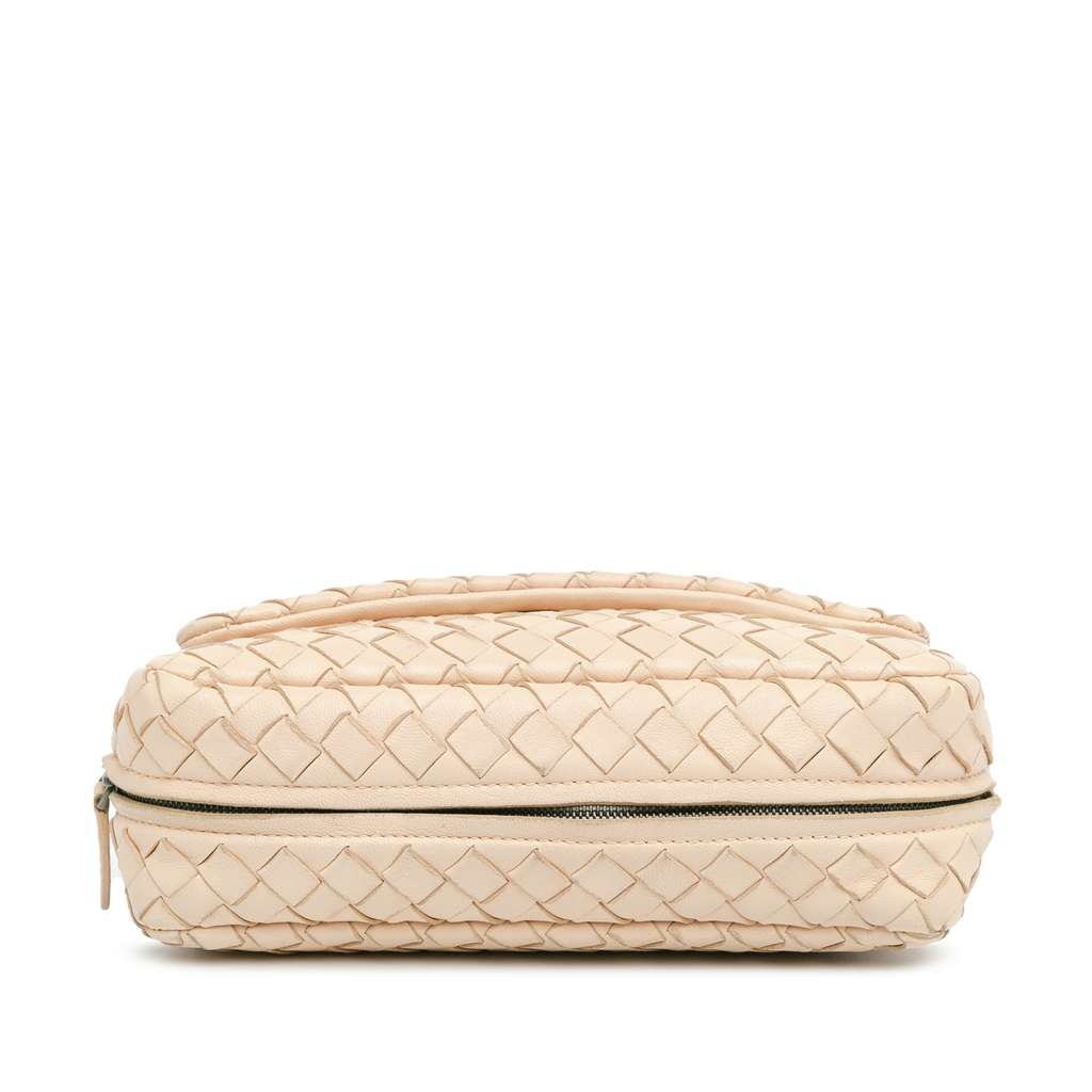 Bottega Veneta Mini Intrecciato Expandable Chain Crossbody Pink Leather Good condition - Inside View