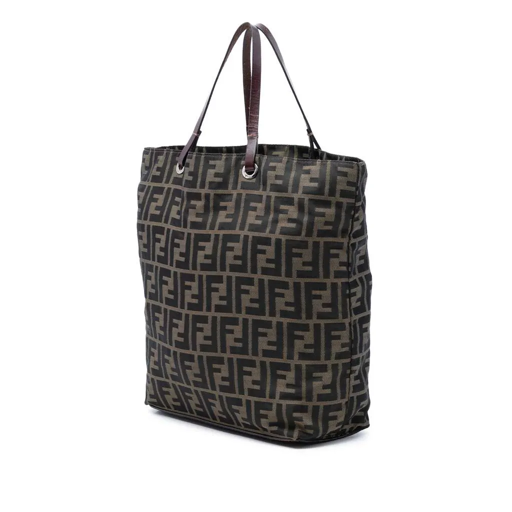 Fendi Zucca Canvas Tote Brown Canvas Very good - Back View
