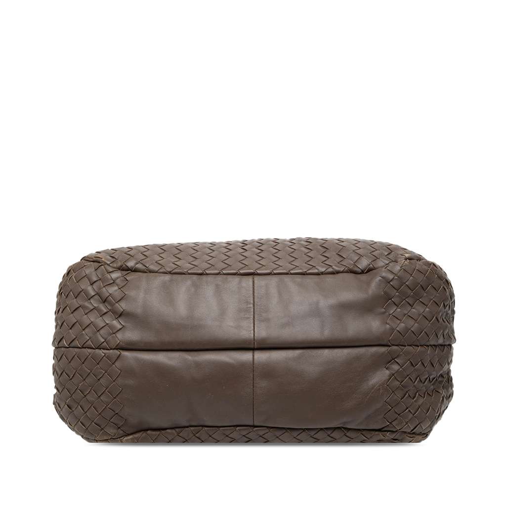 Bottega Veneta Medium Nappa Intrecciato Campana Hobo Brown Leather Good condition - Inside View