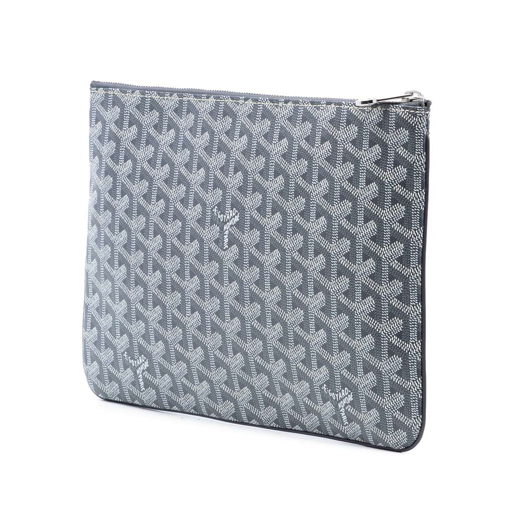 Goyard Goyardine Senat MM Grey Canvas Good condition - Back View