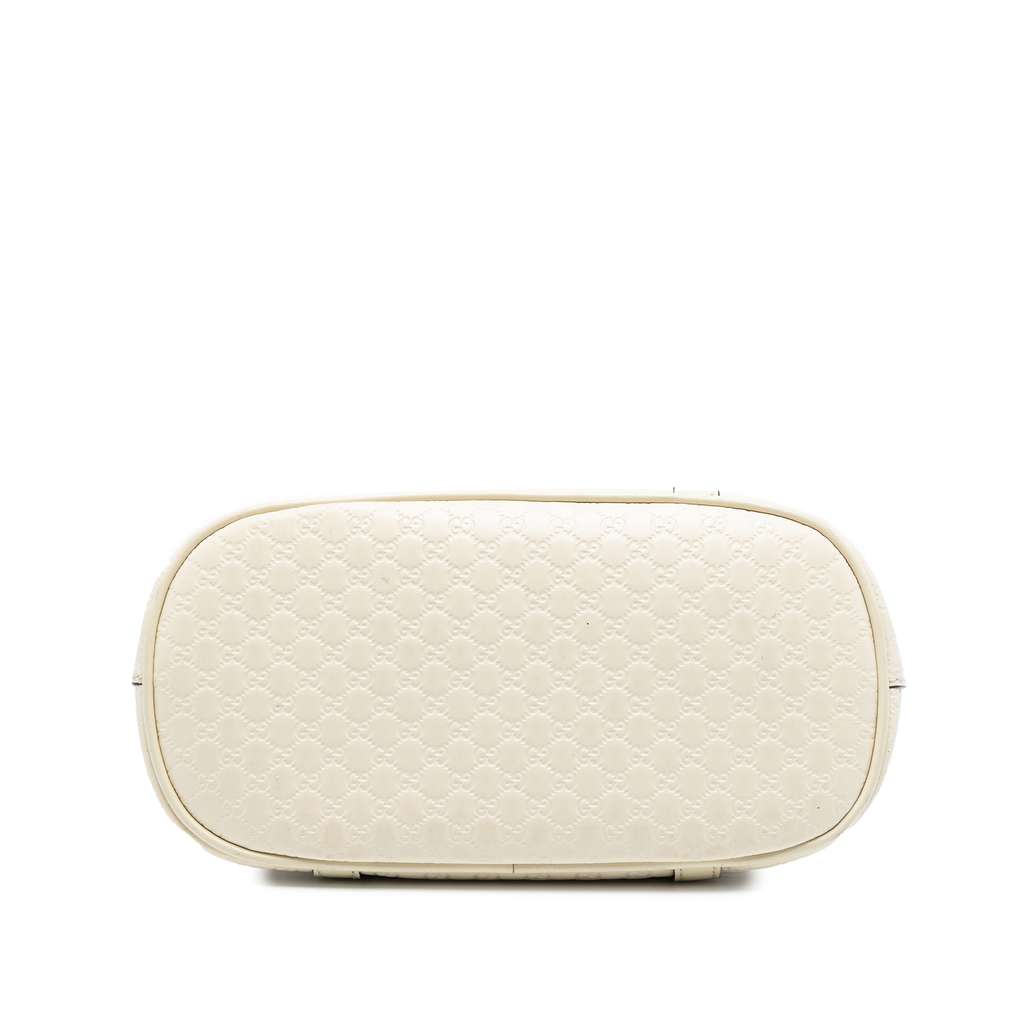 Gucci Mini Microguccissima Dome Satchel White Leather Good condition - Inside View