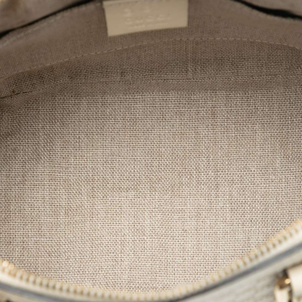 Gucci Mini Microguccissima Dome Satchel White Leather Good condition - Model View