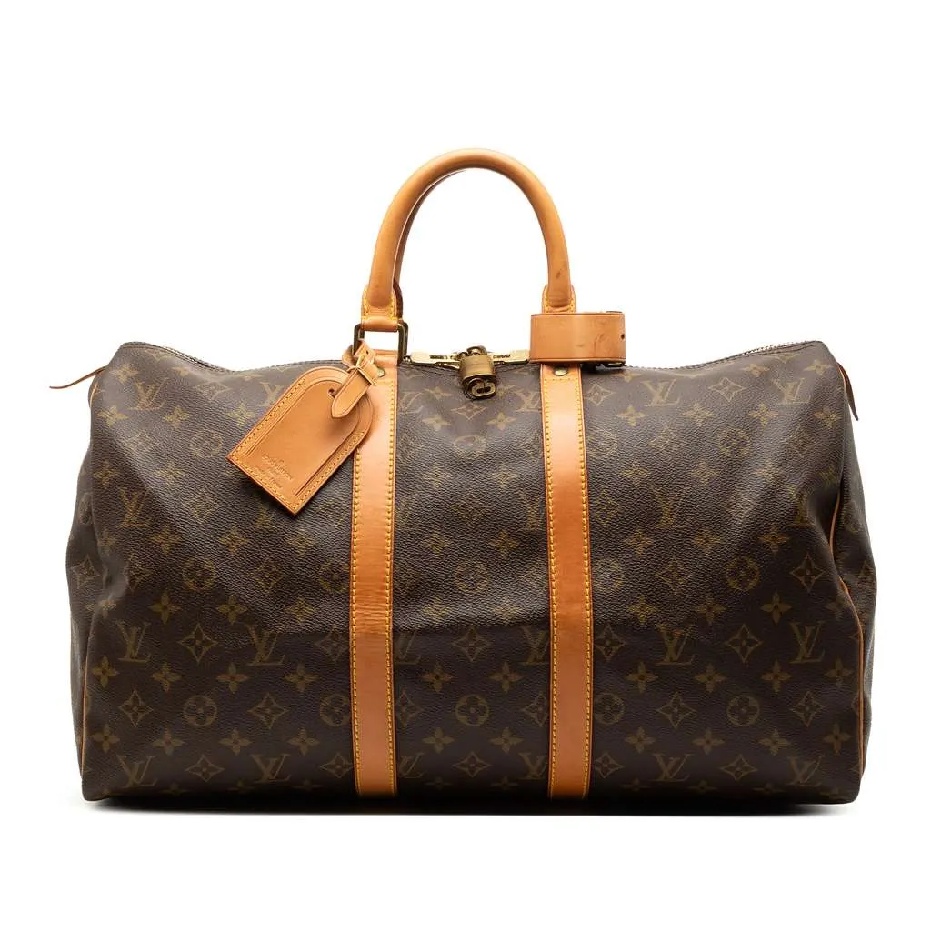 Louis Vuitton Monogram Keepall 45 Brown Very good - Front View