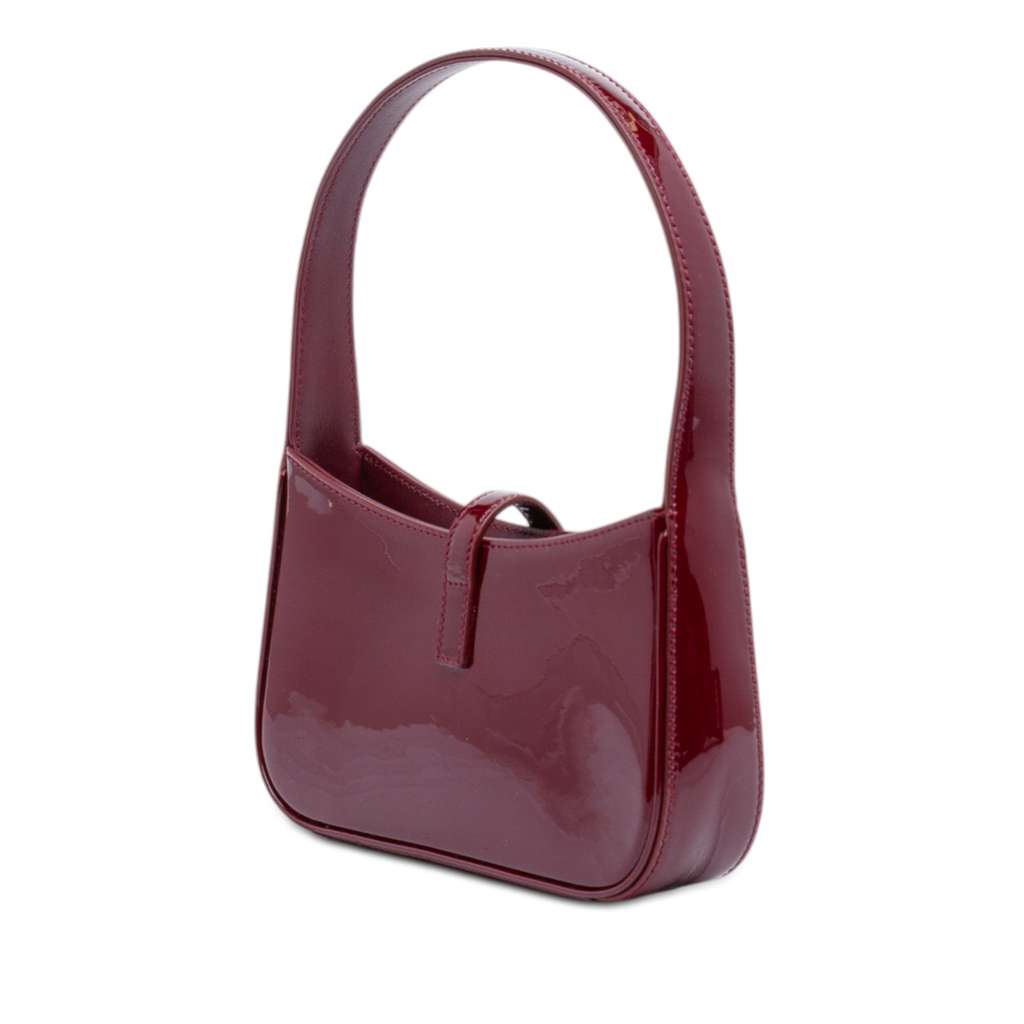 Saint Laurent Mini Patent Le 5 a 7 Red Leather Good condition - Back View