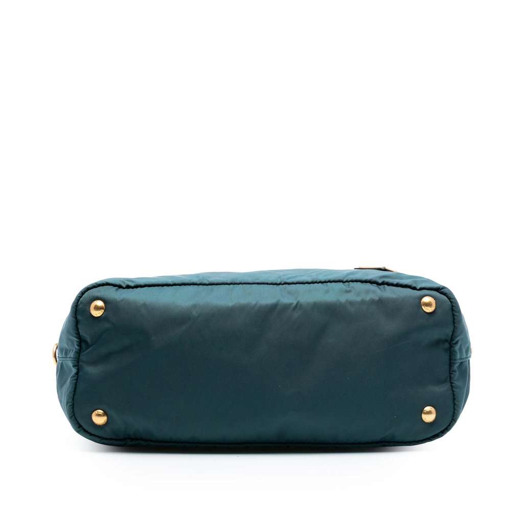 Prada Saffiano Trimmed Tessuto Zip Top Convertible Tote Blue Good condition - Inside View