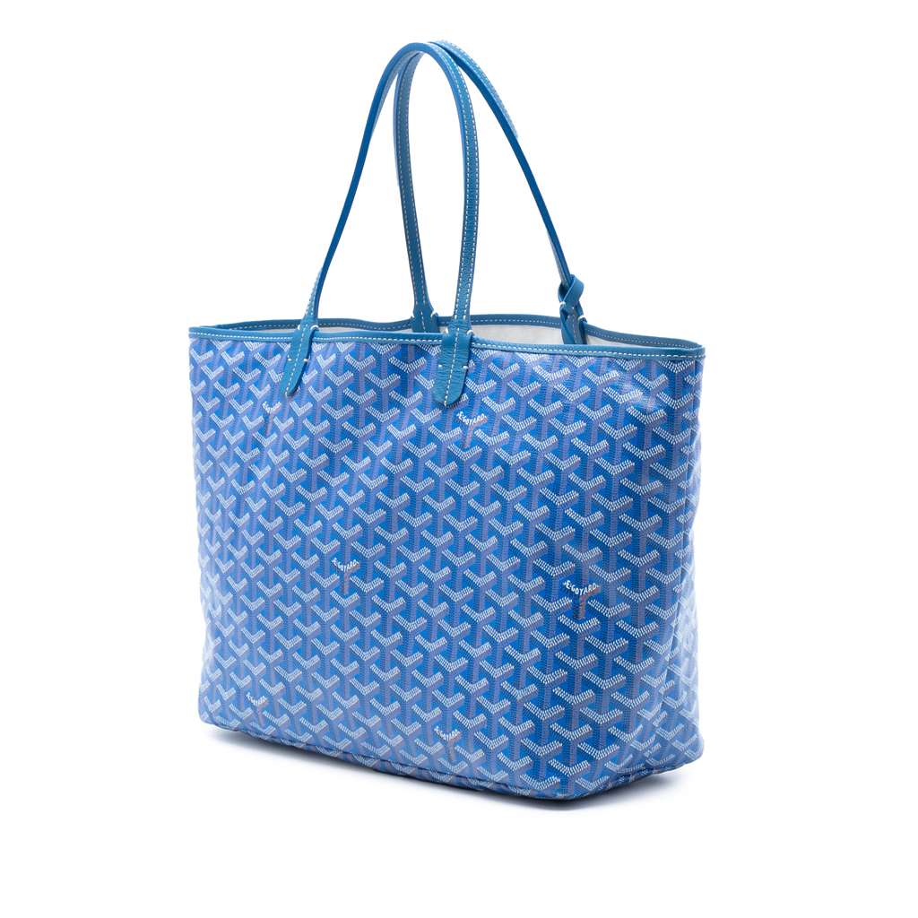 Goyard Goyardine Saint Louis PM Blue Canvas Good condition - Back View
