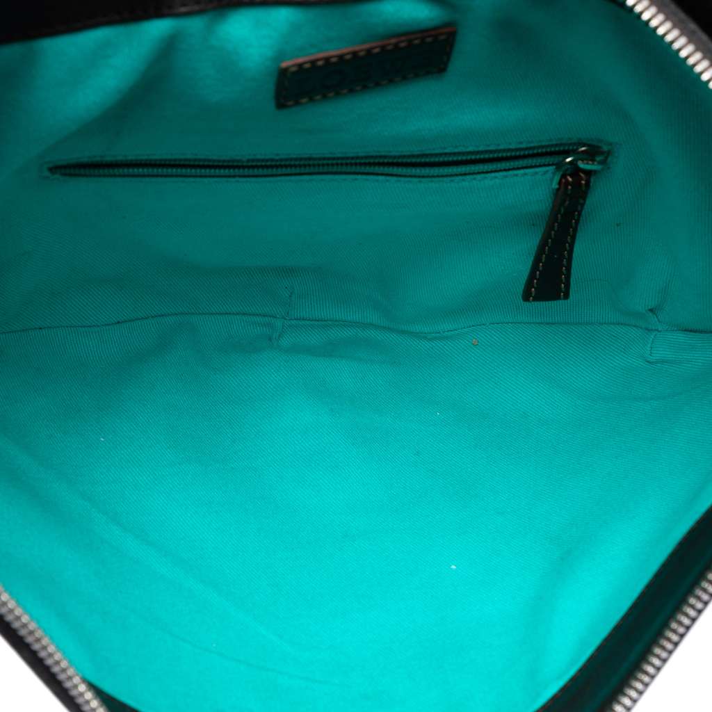 Loewe Suede Studded Anagram Hobo Black Leather Good condition - Model View