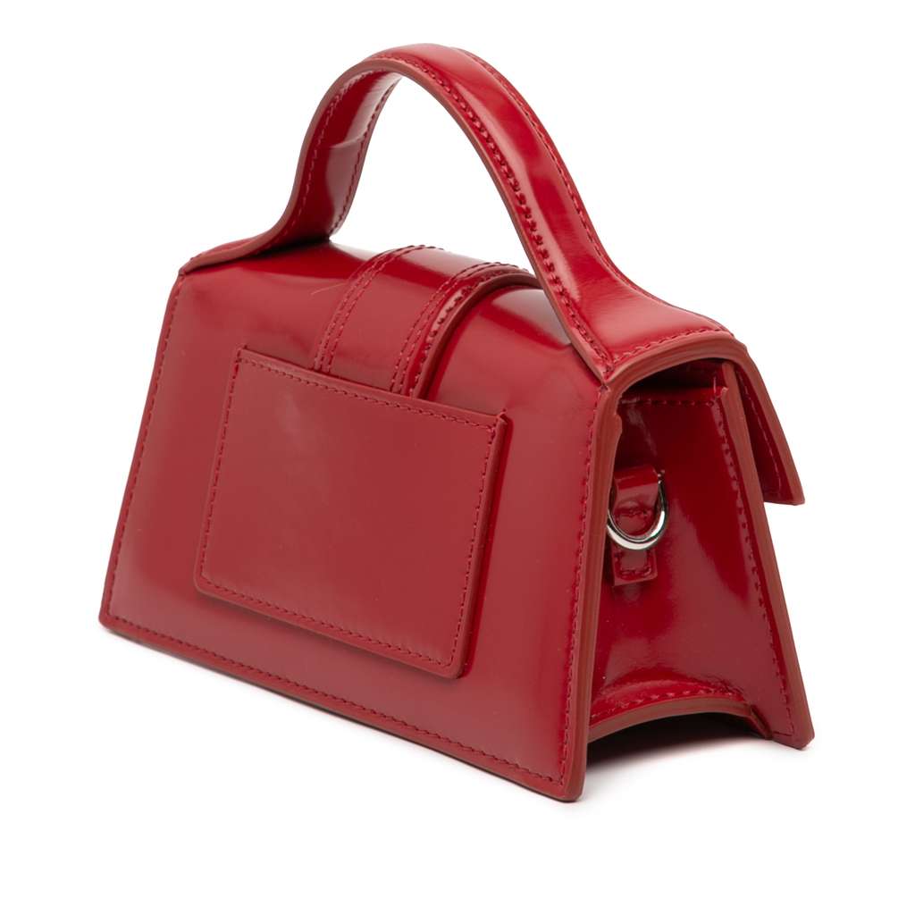 Jacquemus Mini Patent Le Bambino Red Leather Good condition - Back View
