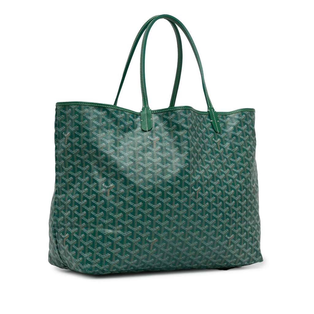 Goyard Goyardine Saint Louis GM Green Canvas Good condition - Back View