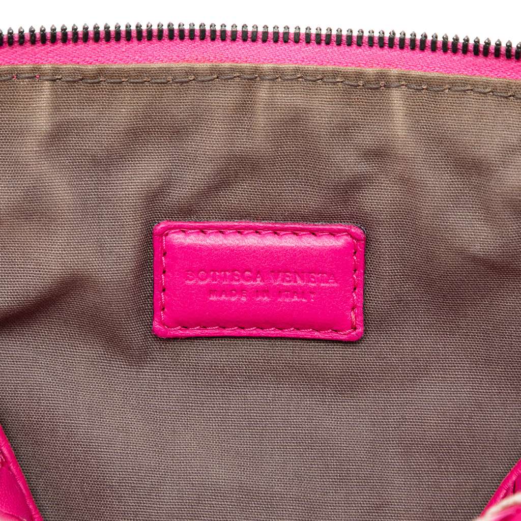Bottega Veneta Nappa Intrecciato Pouch Pink Leather Good condition - Box View