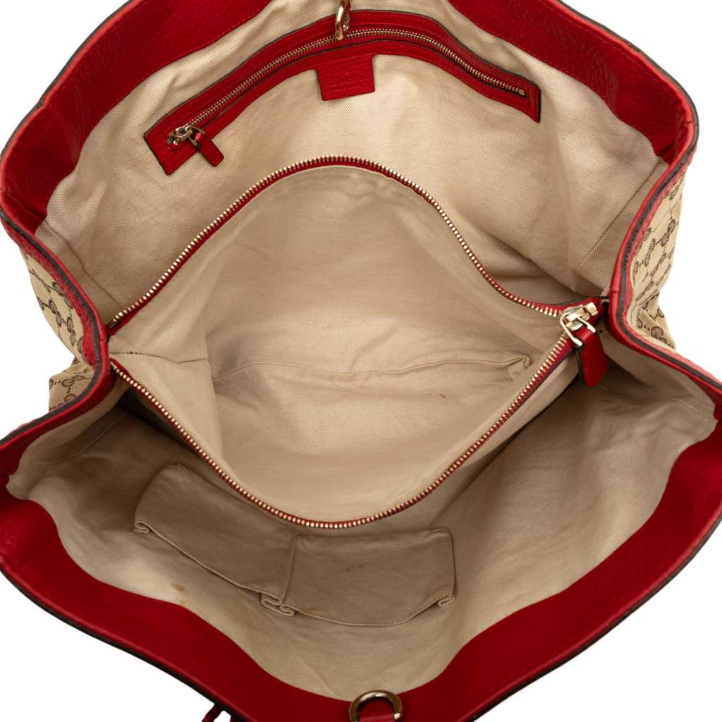 Gucci Medium GG Canvas Bella Tote Brown Canvas Good condition - Model View