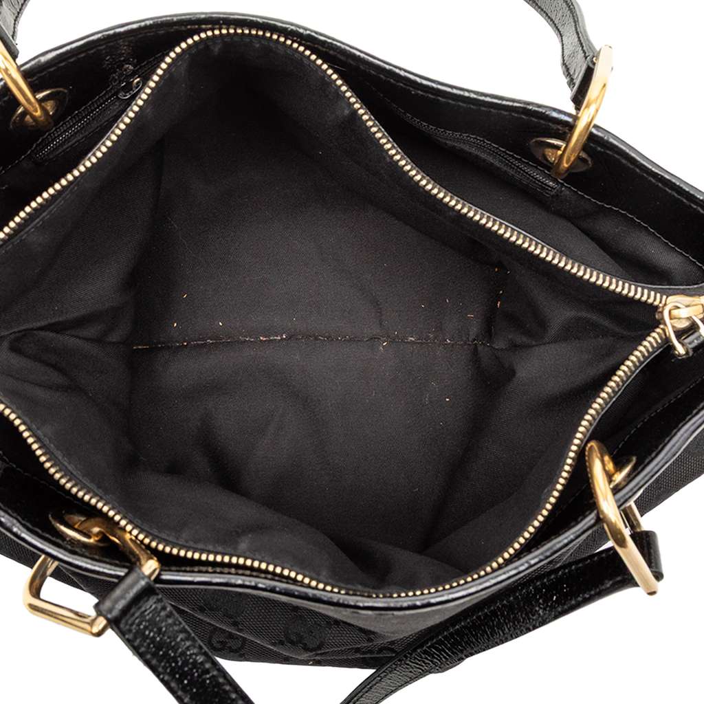 Gucci Medium GG Canvas Eclipse Tote Black Canvas Good condition - Model View