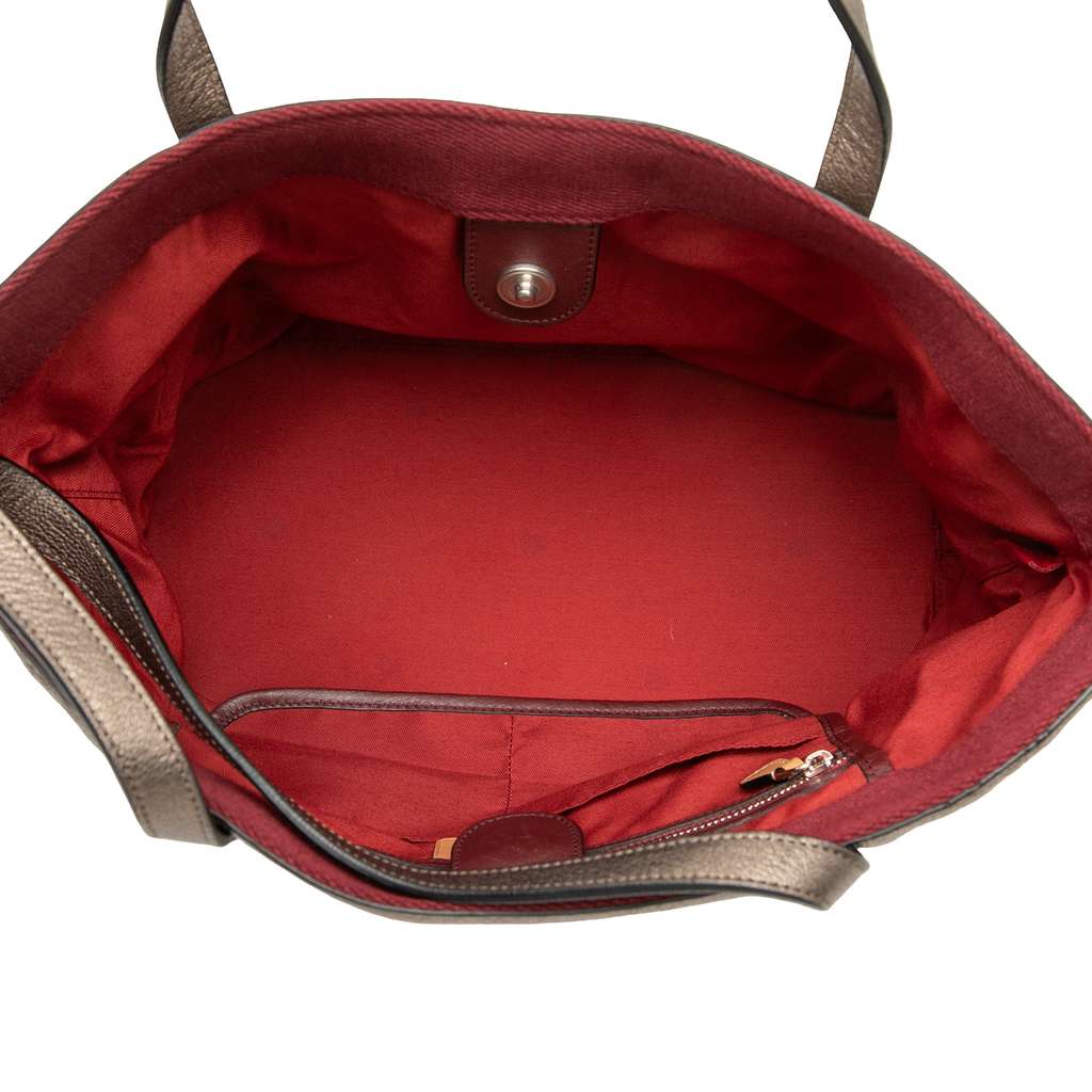 Loewe Metallic Leather Tote Brown Leather Good condition - Model View