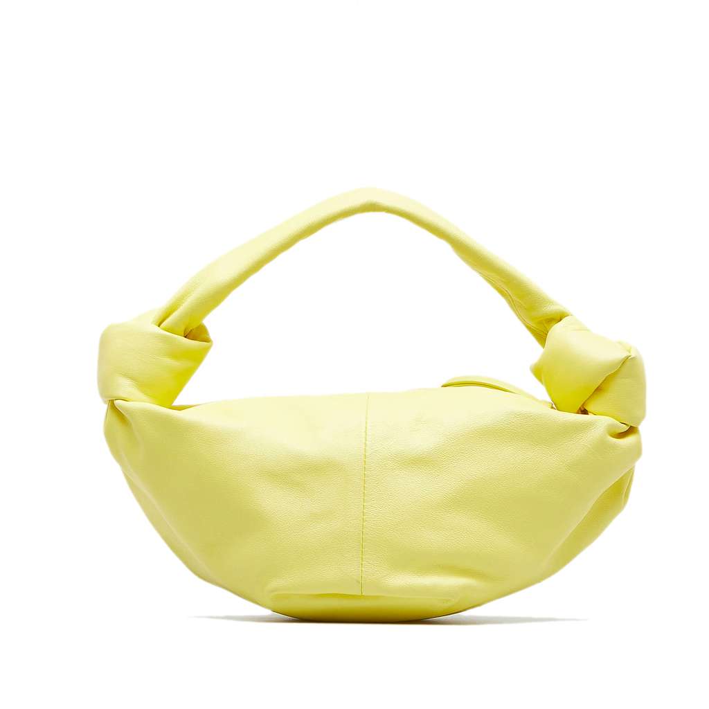 Bottega Veneta Mini Calfskin Double Knot Bag Yellow Leather Good condition - Inside View
