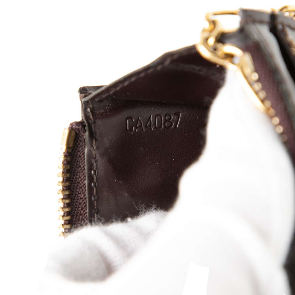 Louis Vuitton Monogram Vernis Key Pouch Purple Leather Good condition - Box View