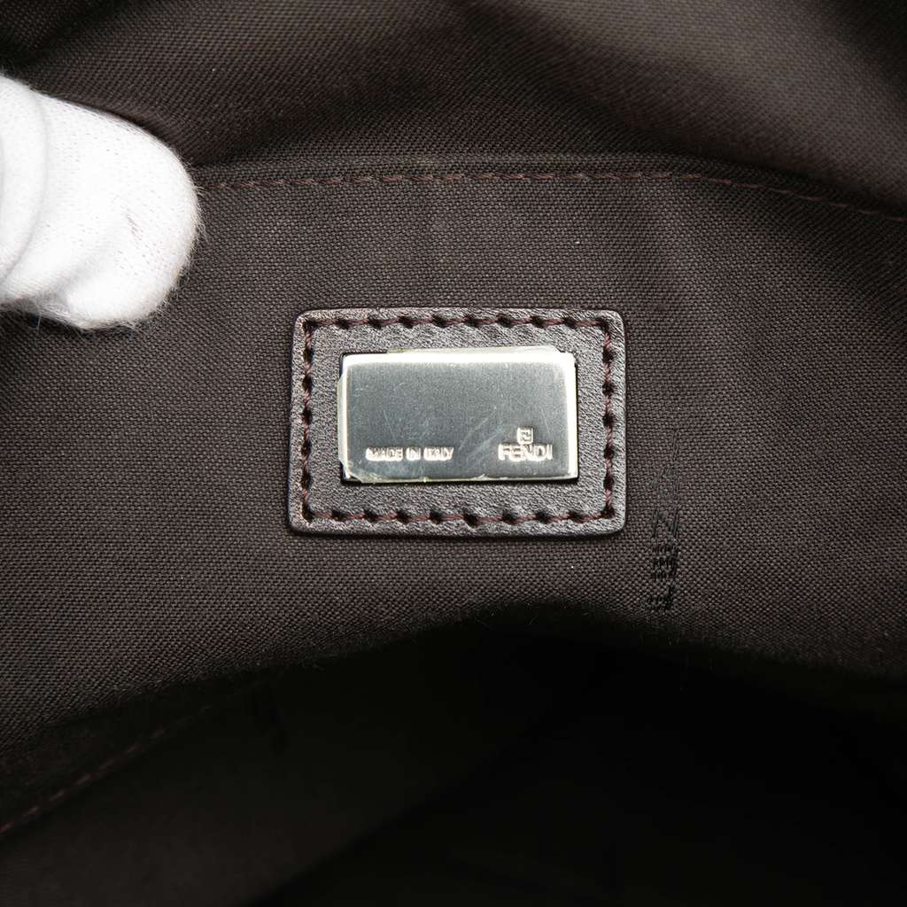 Fendi Zucchino Canvas Tote Brown Canvas Good condition - Box View