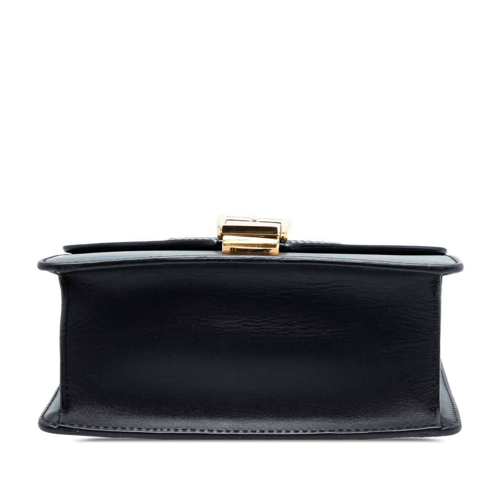 Gucci Mini Leather Web Sylvie Chain Crossbody Black Leather Good condition - Inside View