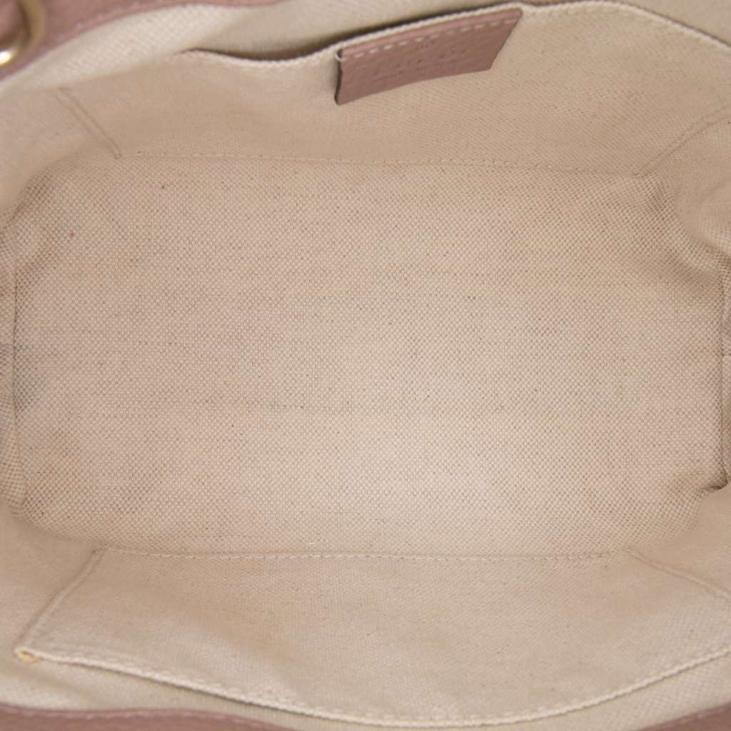 Gucci Mini Calfskin Bamboo Shopper Satchel Pink Leather Good condition - Model View