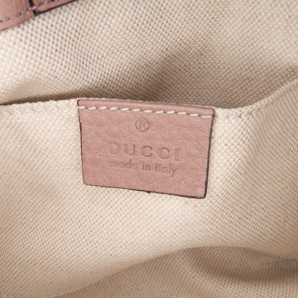 Gucci Mini Calfskin Bamboo Shopper Satchel Pink Leather Good condition - Box View