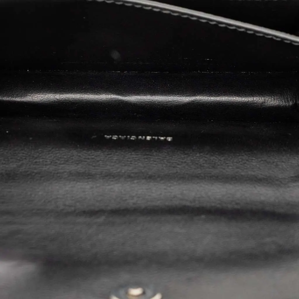 Balenciaga Croc Embossed Leather Sharp Belt Bag XS Black Leather Very good - Model View