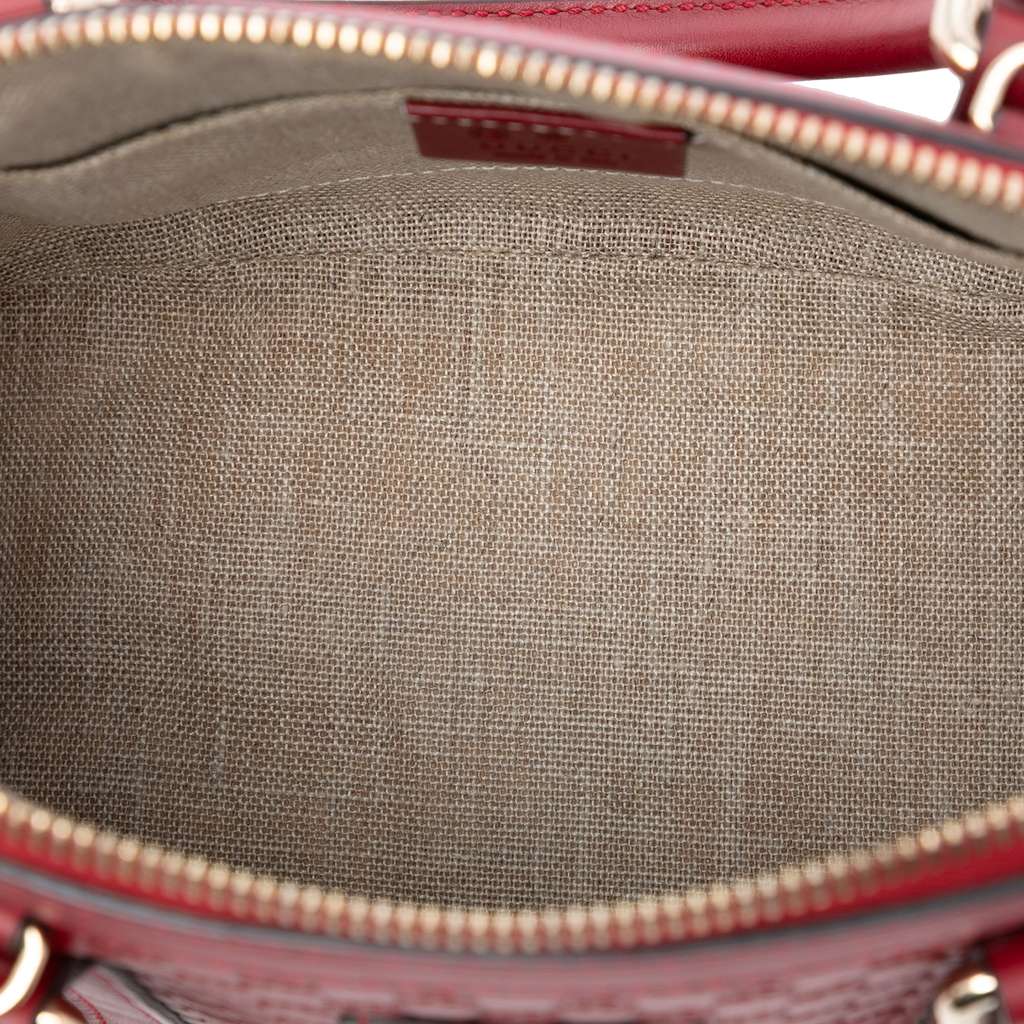 Gucci Mini Microguccissima Dome Satchel Red Leather Good condition - Model View