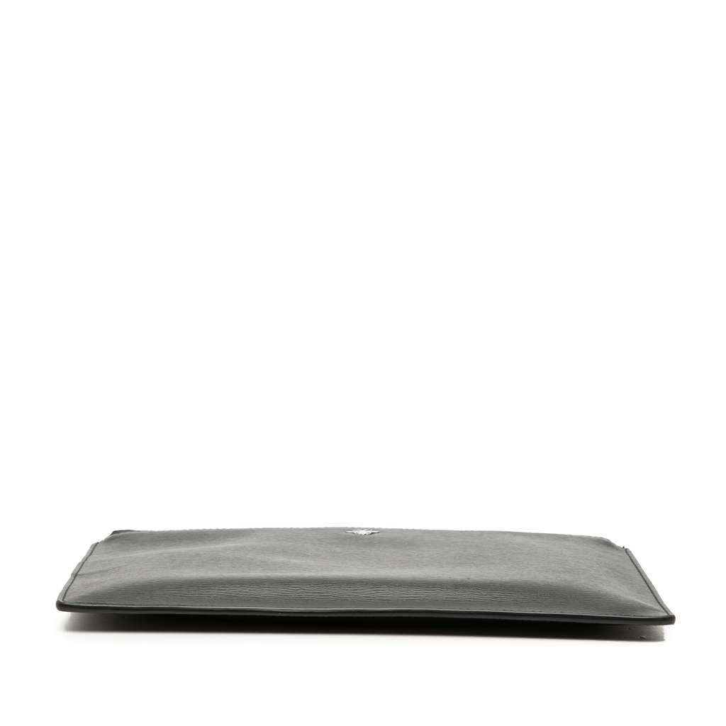 Dior Leather Bee Zip Top Pouch Black Leather Good condition - Inside View