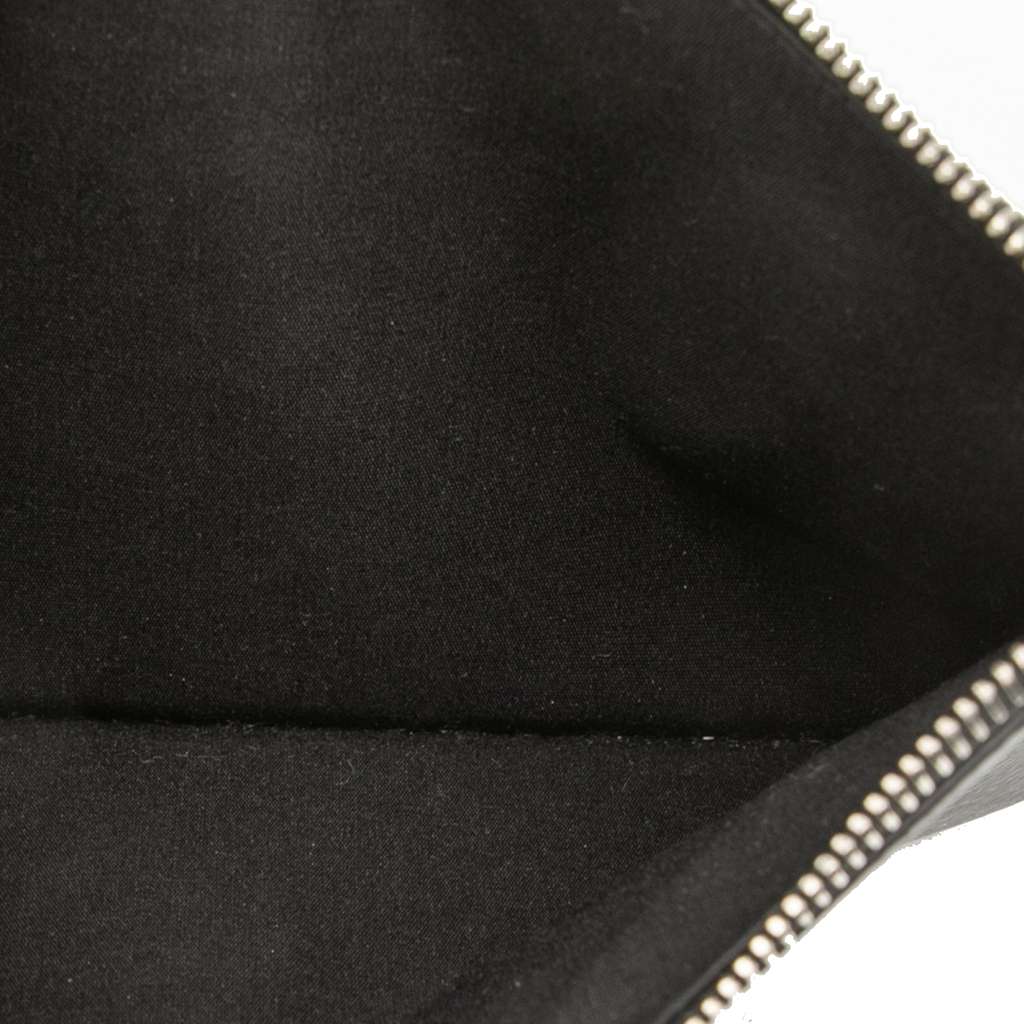 Dior Leather Bee Zip Top Pouch Black Leather Good condition - Model View
