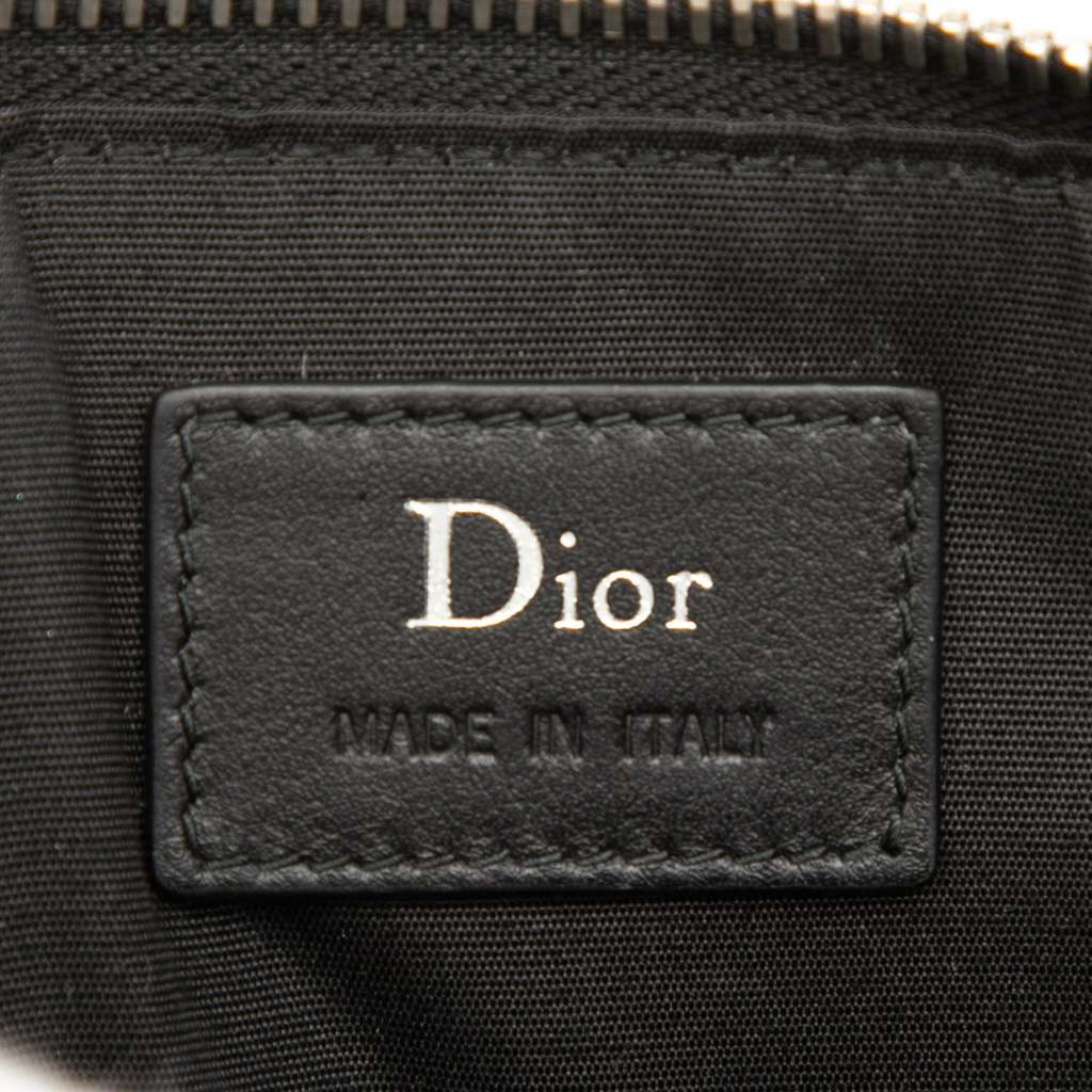 Dior Leather Bee Zip Top Pouch Black Leather Good condition - Box View