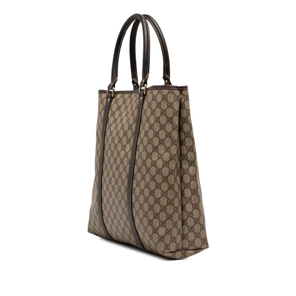 Gucci GG Supreme Joy Vertical Tote Brown Canvas Good condition - Back View