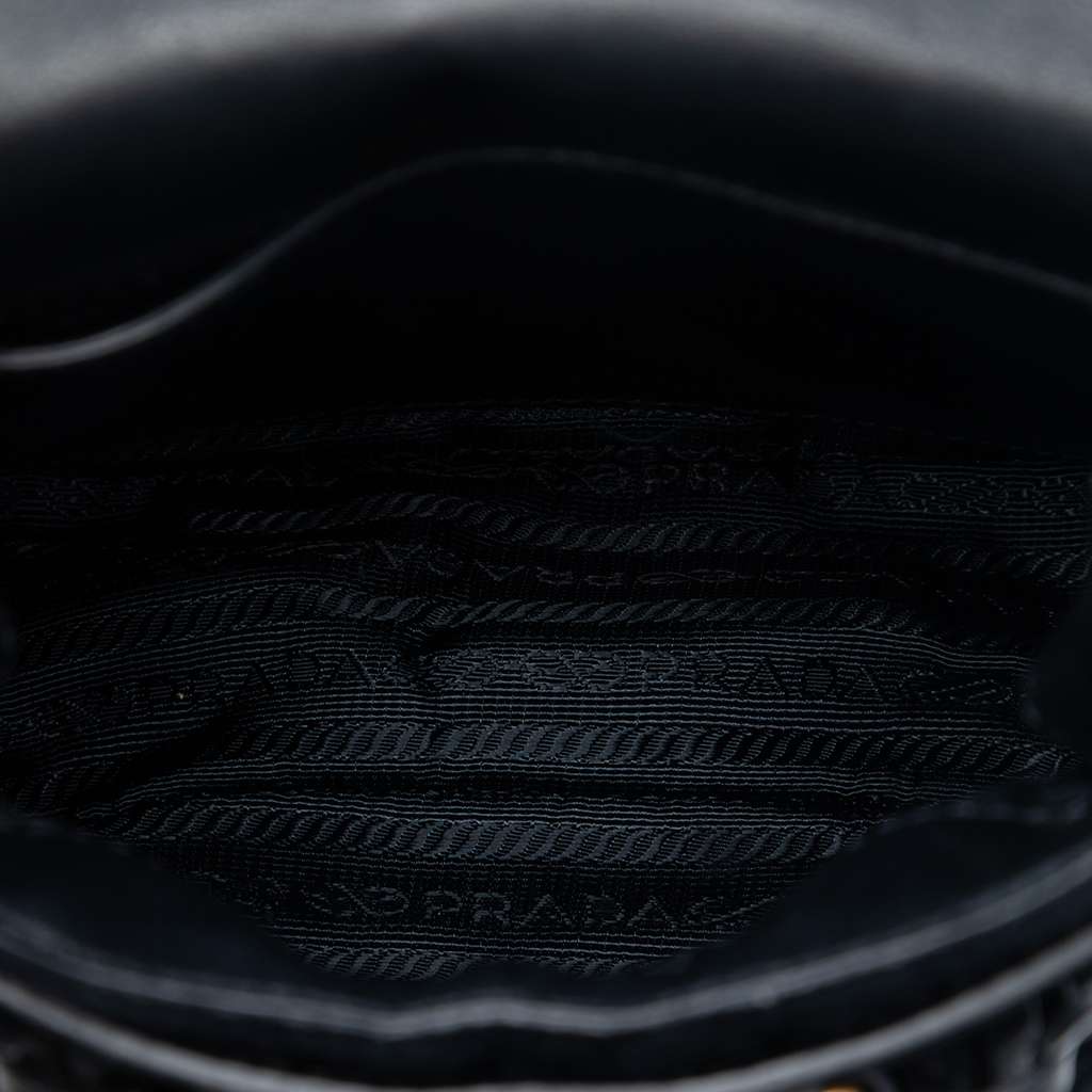 Prada Impuntu Velluto Corsaire Crossbody Black Velvet Good condition - Model View