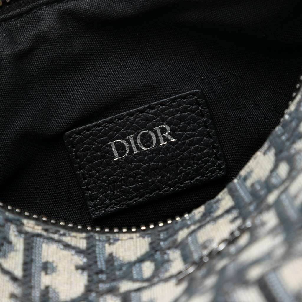 Dior Mini Oblique Canvas Roller Messenger Bag Blue Canvas Good condition - Box View
