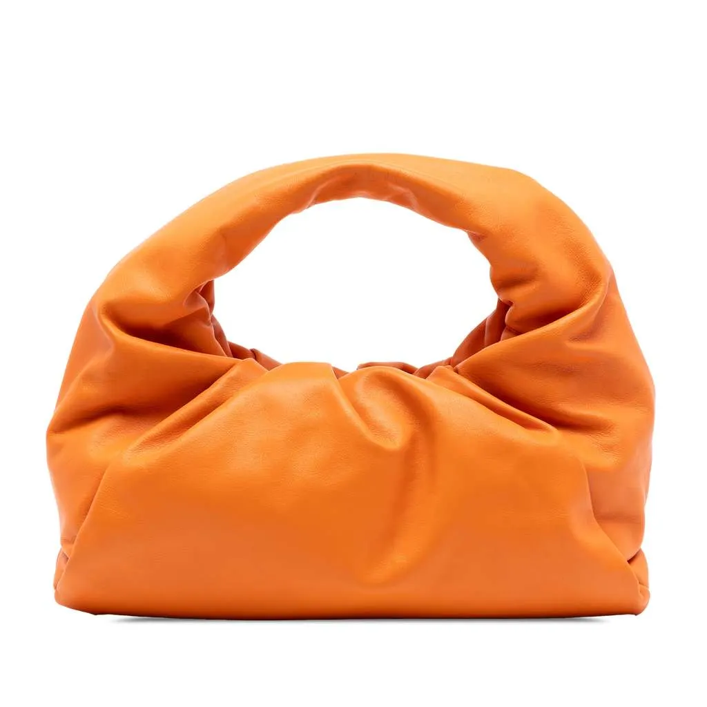 Bottega Veneta Lambskin The Shoulder Pouch Orange Leather Very good - Front View