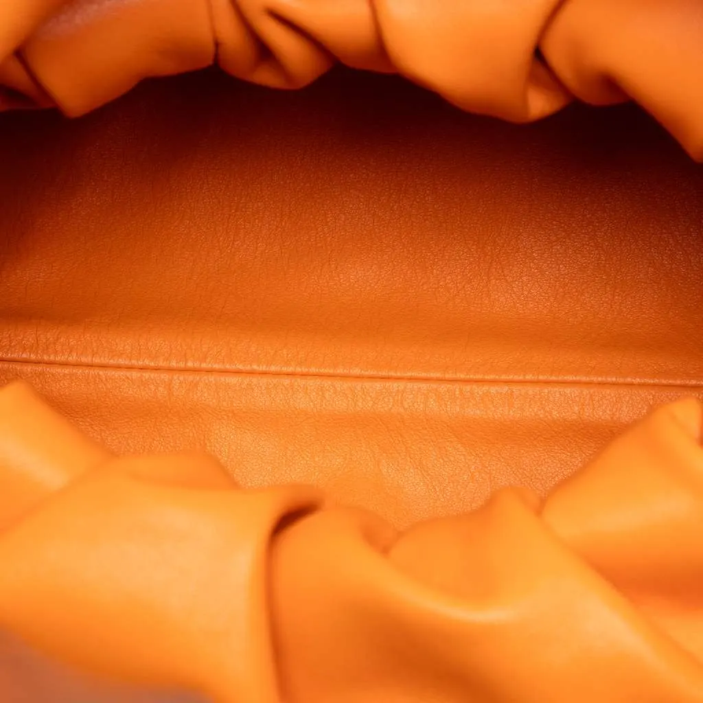 Bottega Veneta Lambskin The Shoulder Pouch Orange Leather Very good - Model View