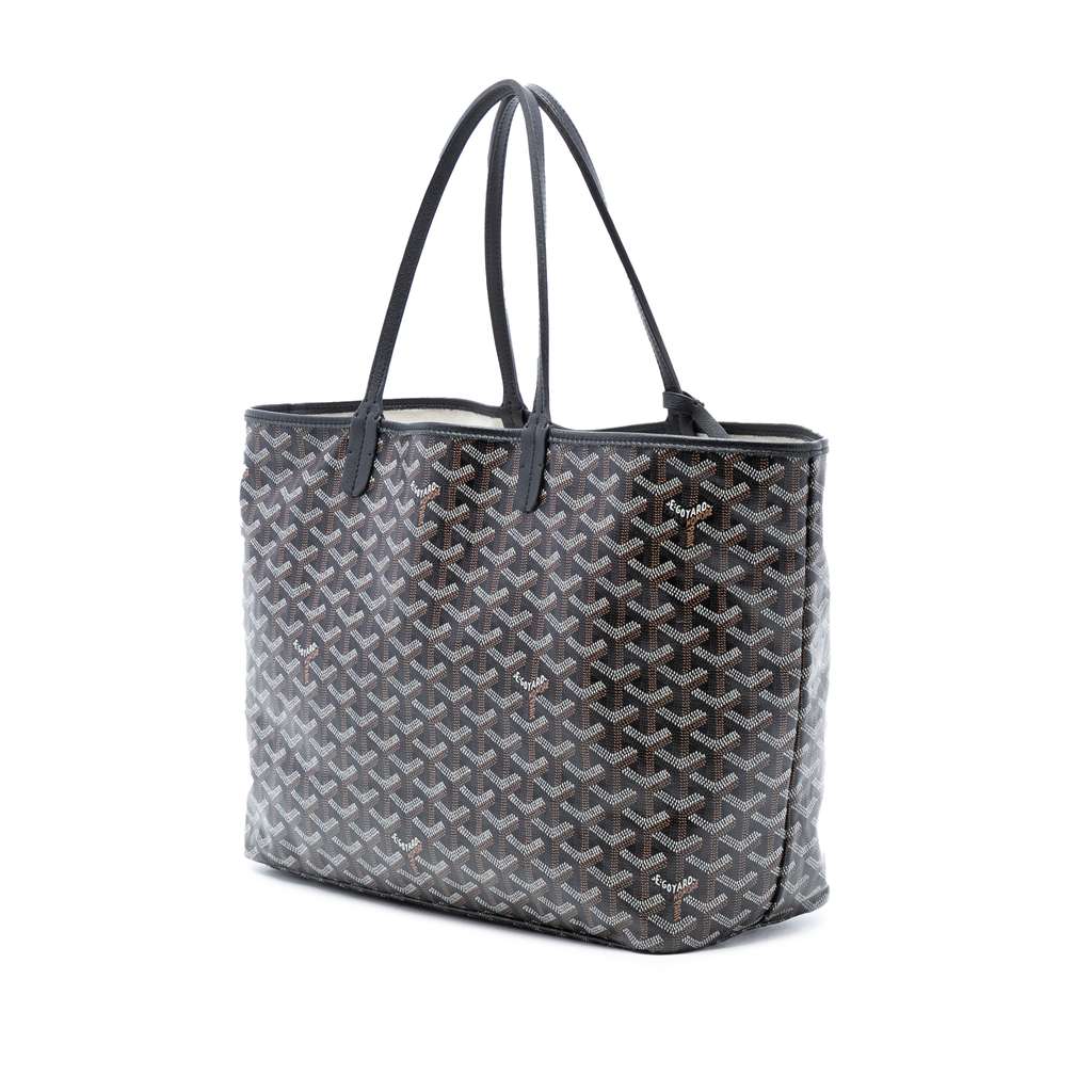 Goyard Goyardine Saint Louis PM Black Canvas Good condition - Back View
