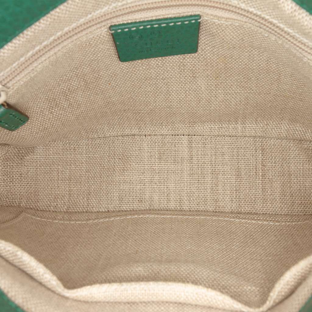 Gucci Small Dollar Calfskin Interlocking G Crossbody Green Leather Good condition - Model View
