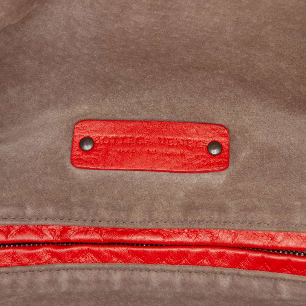 Bottega Veneta Nappa Intrecciato Cube Tote Red Leather Good condition - Box View