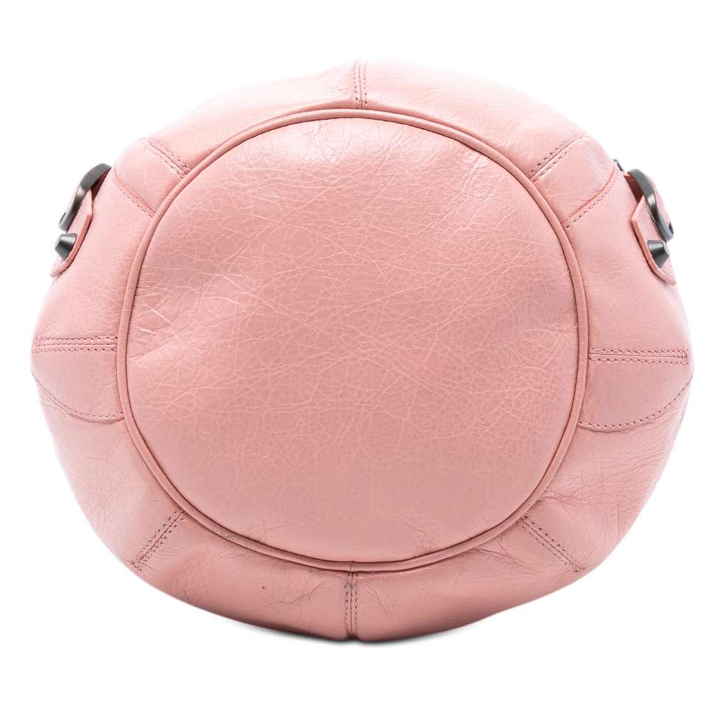 Balenciaga Mini Lambskin Motocross Giant 12 Pompon Bag Pink Leather Good condition - Inside View