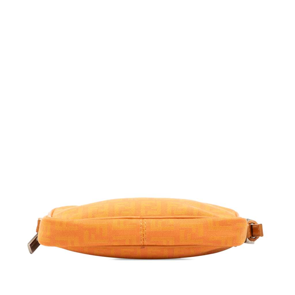 Fendi Mini Zucchino Canvas Zip Crossbody Orange Canvas Good condition - Inside View