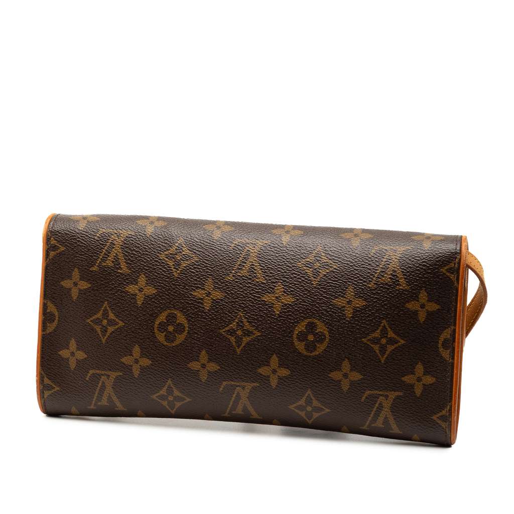Louis Vuitton Monogram Pochette Twin GM Brown Good condition - Back View