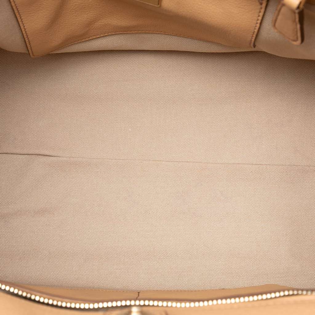 Prada Vitello Daino Cuir Frame Convertible Tote Brown Leather Good condition - Model View