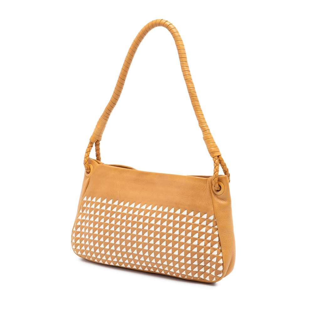 Bottega Veneta Nappa Intrecciato Shoulder Bag Brown Leather Good condition - Back View