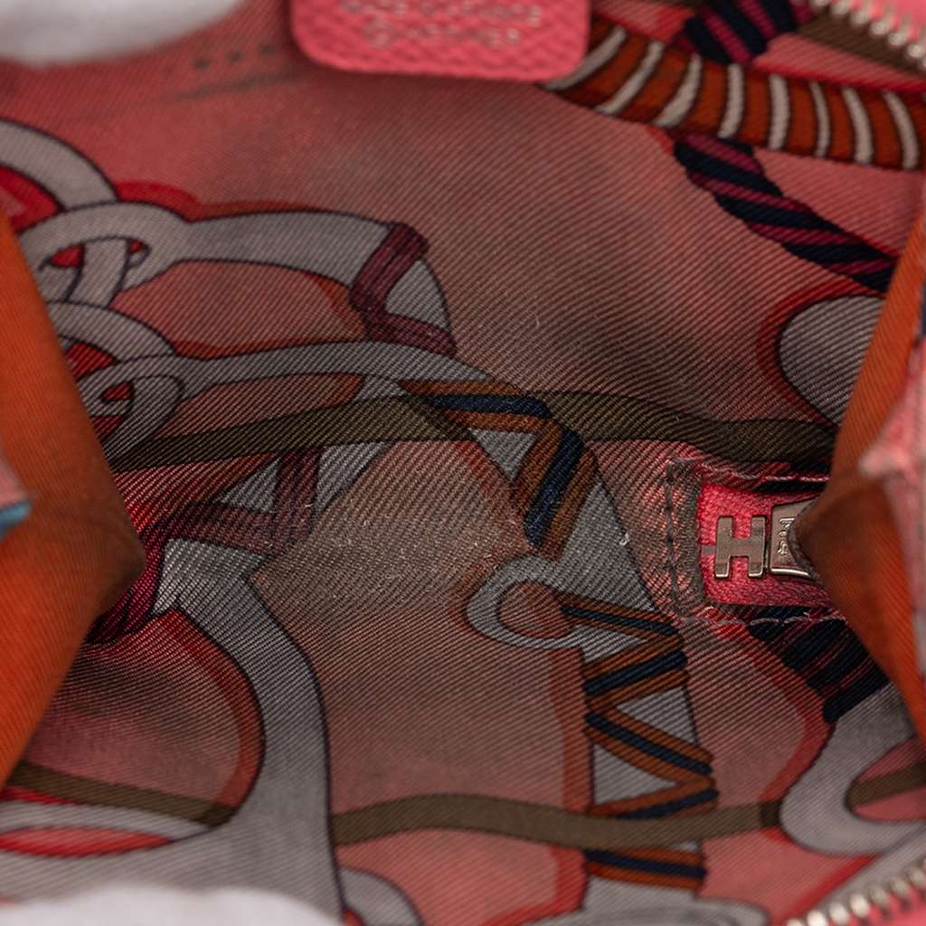 Hermès Epsom Silk In Compact Wallet Pink Leather Good condition - Model View