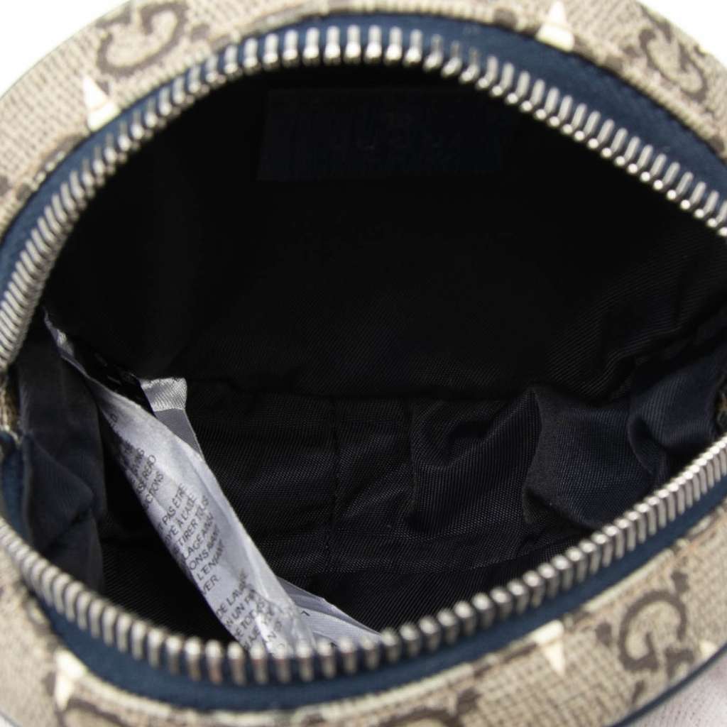 Gucci Kids GG Supreme Stars Web Belt Bag Brown Canvas Good condition - Model View