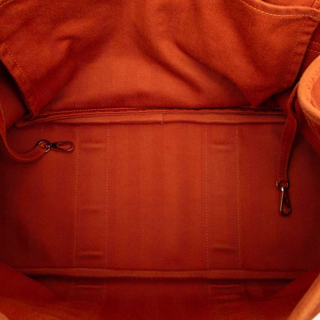 Hermès Toile and Swift Valparaiso MM Orange Canvas Good condition - Model View