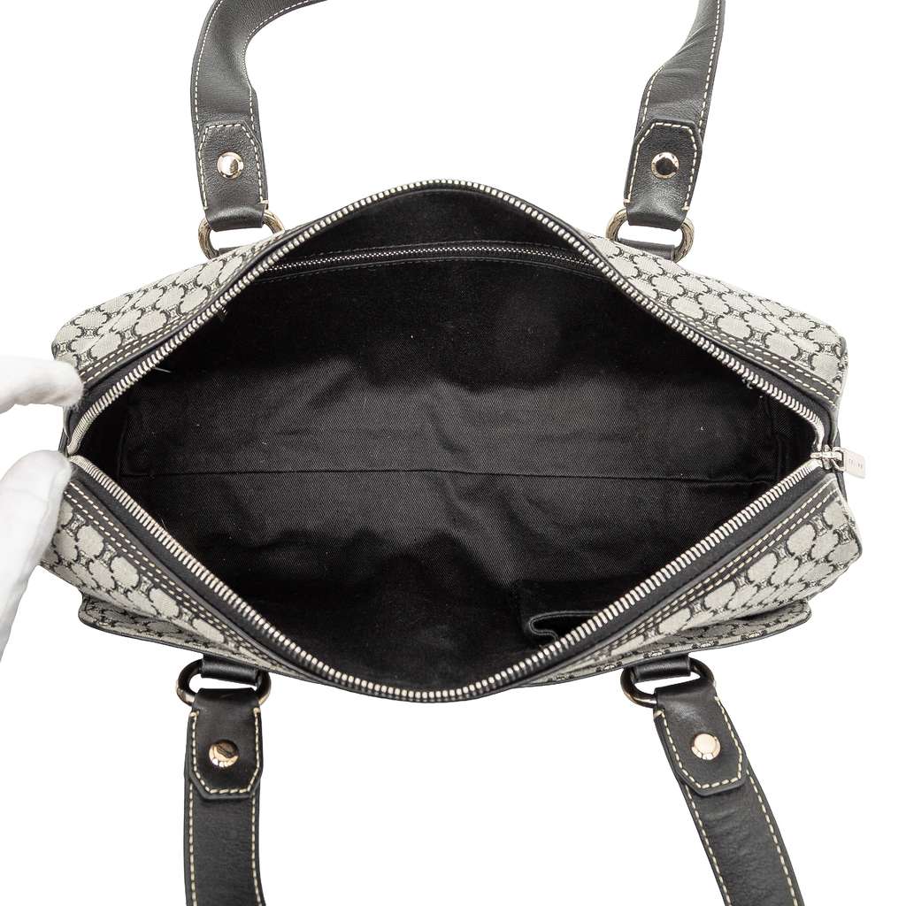 Celine Macadam Canvas Shoulder Bag Grey Canvas Good condition - Model View